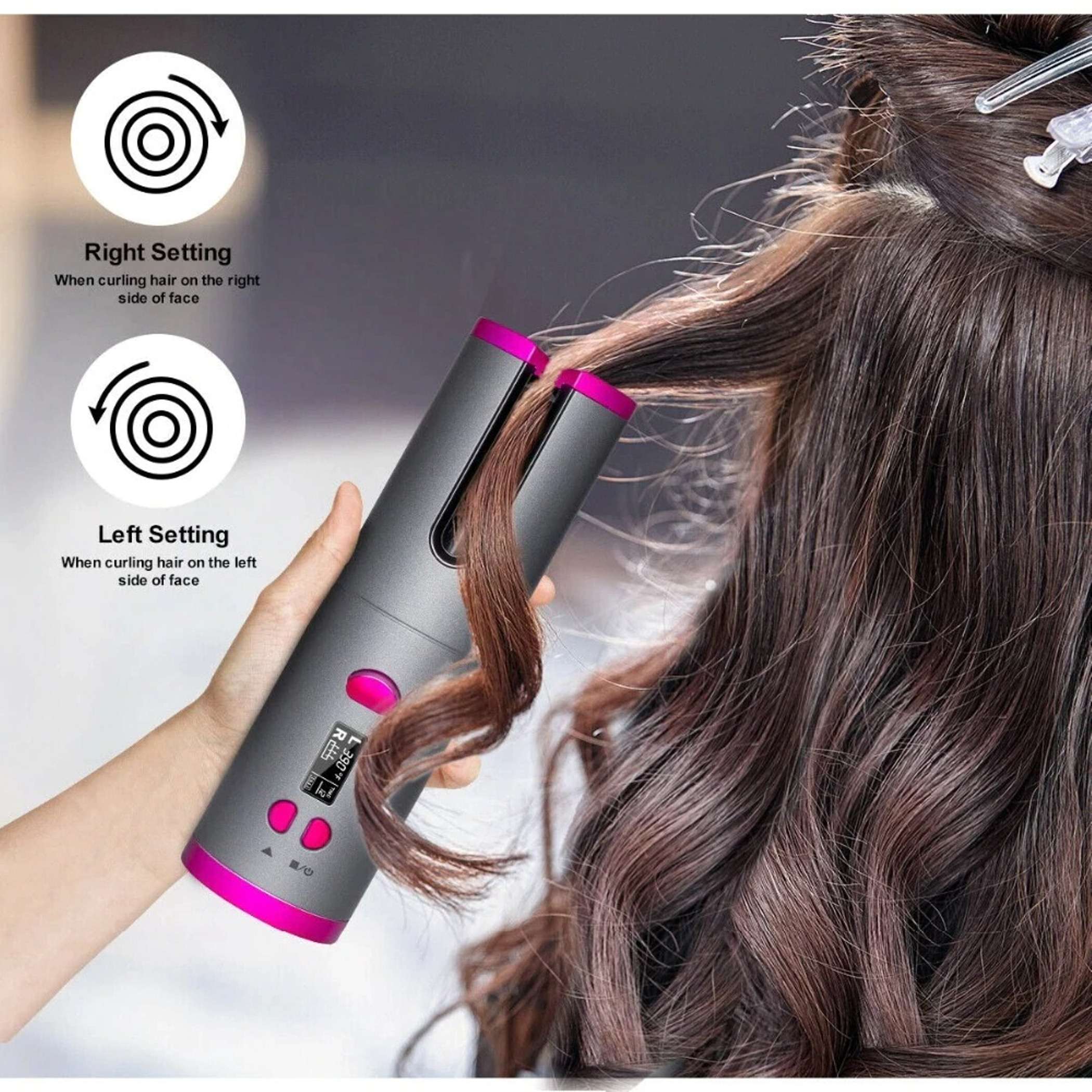 Automatic Rechargeable Hair Curler at circle