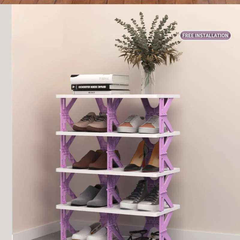 Foldable Shoes Storage Rack with books storage